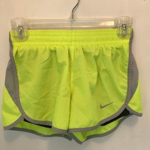 Neon yellow Nike shorts